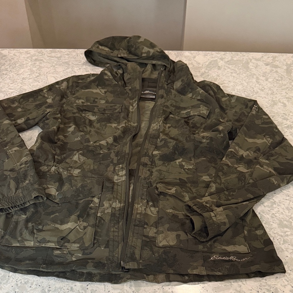 Eddie Bauer Green Camouflage Jacket